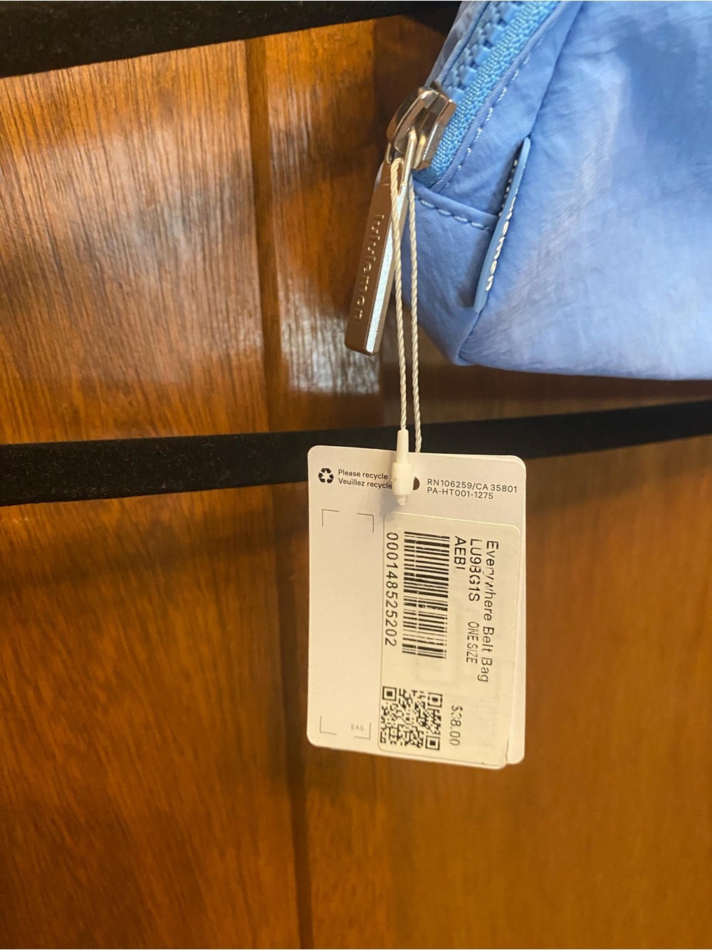 lululemon athletica Light Blue Crossbody Belt Bag